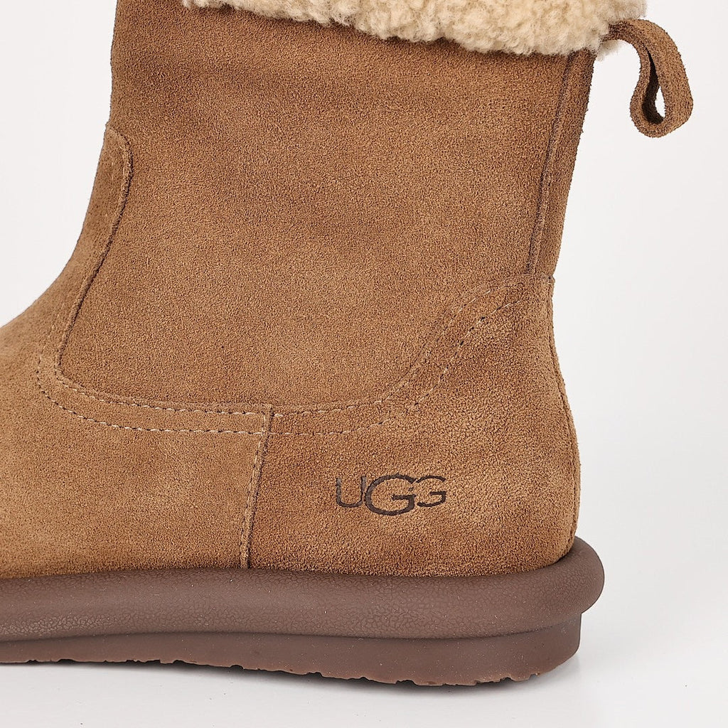 UGG Curly Shearling Snow Boots – Mahogany | Luxe Warm-Lined Women's Winter Boots