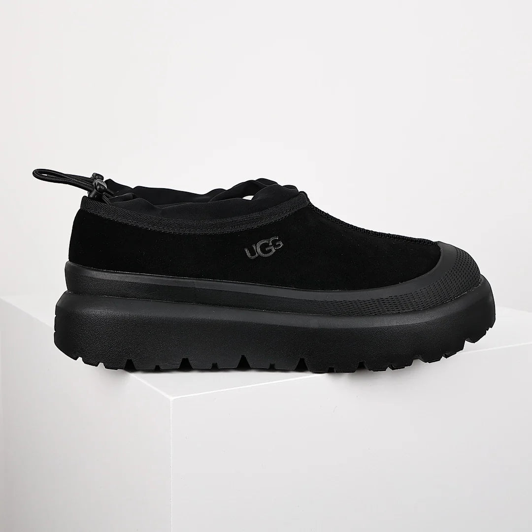 UGG Tasman Platform Slip-On – Black | 4cm Platform Unisex Sneaker Mule