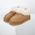 UGG Tazz Platform Mule Slippers – Chestnut | Warm-Lined Women's Shearling Clogs
