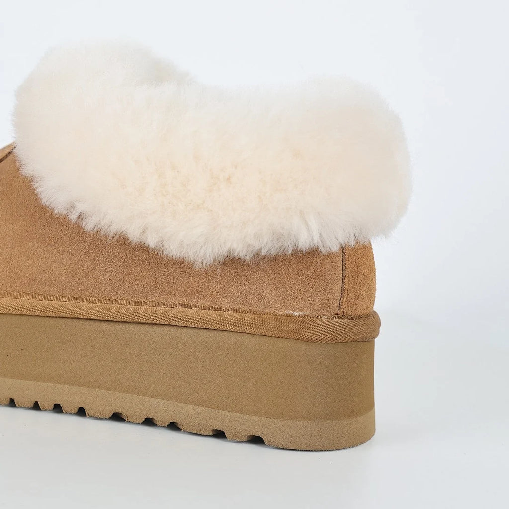 UGG Tazz Platform Mule Slippers – Chestnut | Warm-Lined Women's Shearling Clogs