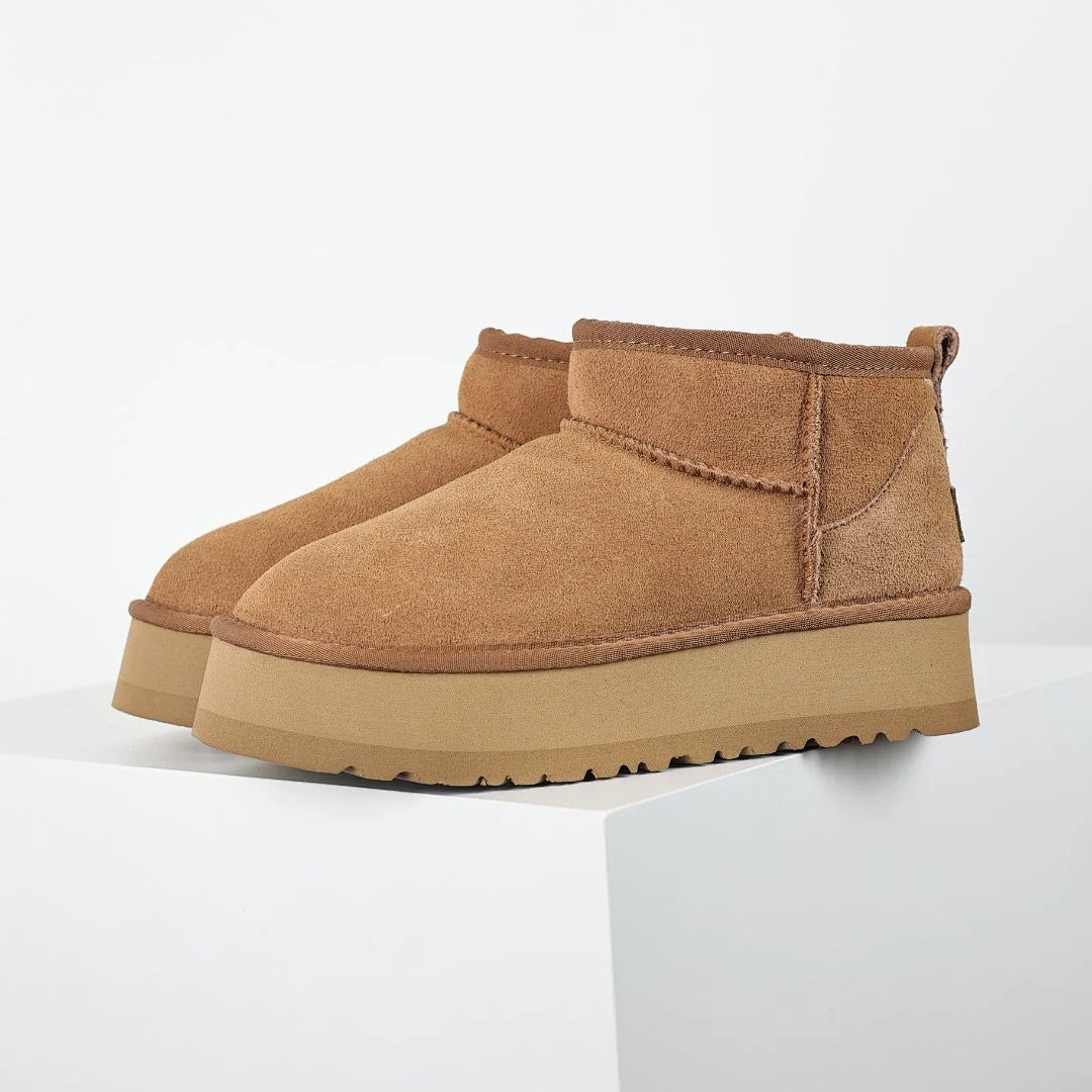 UGG Platform Short Snow Boots – Warm-Lined Women's Winter Boots | Chunky Platform Sole
