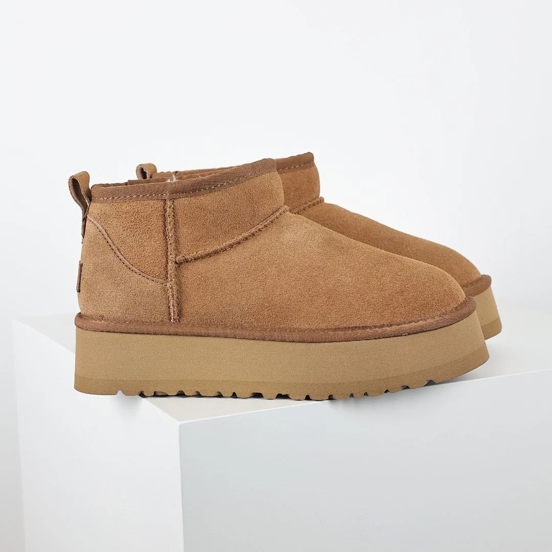 UGG Platform Short Snow Boots – Warm-Lined Women's Winter Boots | Chunky Platform Sole