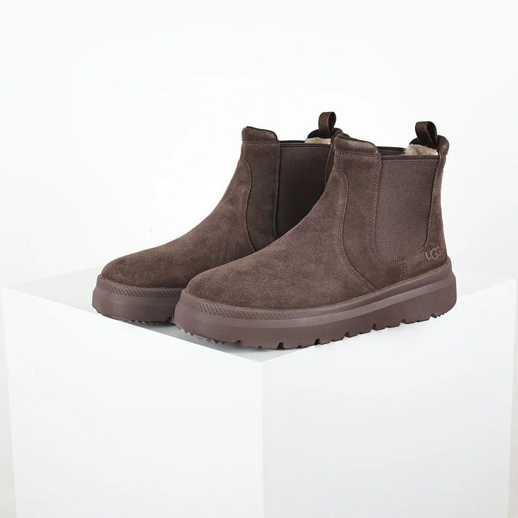 UGG Chelsea Boot – Espresso Suede | Warm-Lined Men's Ankle Boot with Chunky Sole