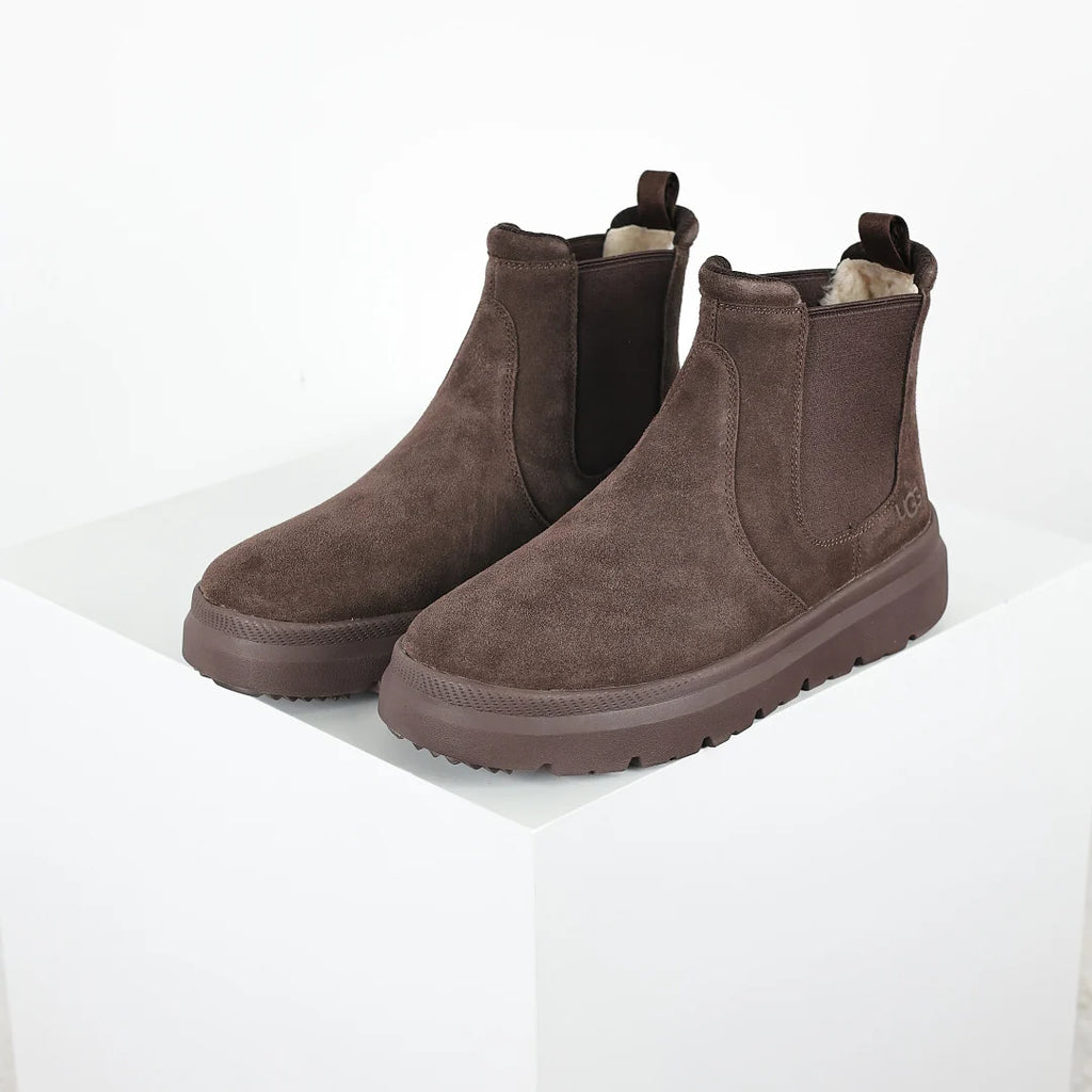 UGG Chelsea Boot – Espresso Suede | Warm-Lined Men's Ankle Boot with Chunky Sole