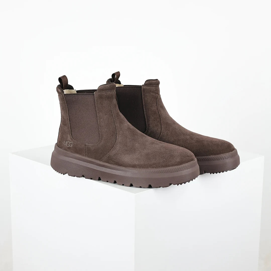 UGG Chelsea Boot – Espresso Suede | Warm-Lined Men's Ankle Boot with Chunky Sole