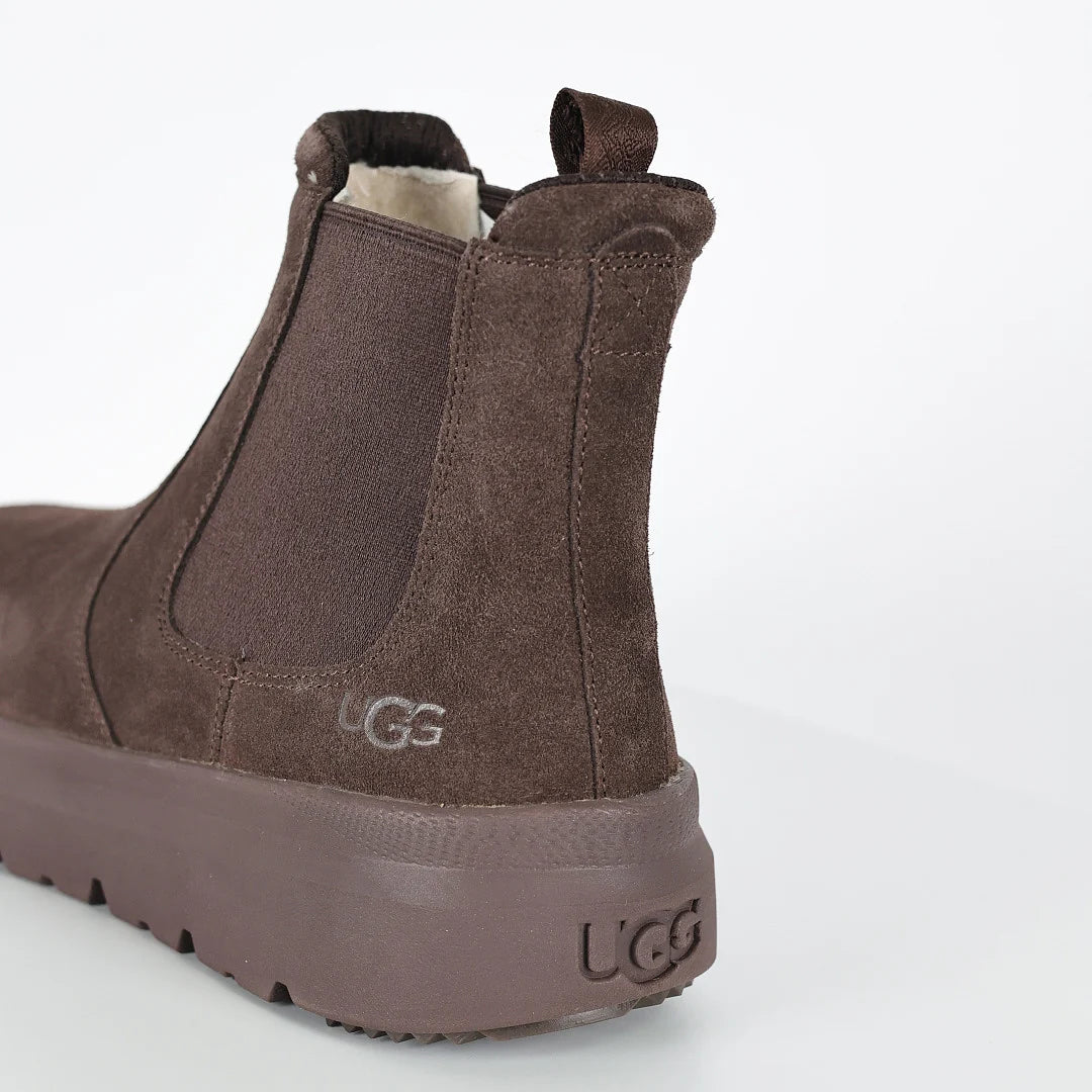 UGG Chelsea Boot – Espresso Suede | Warm-Lined Men's Ankle Boot with Chunky Sole