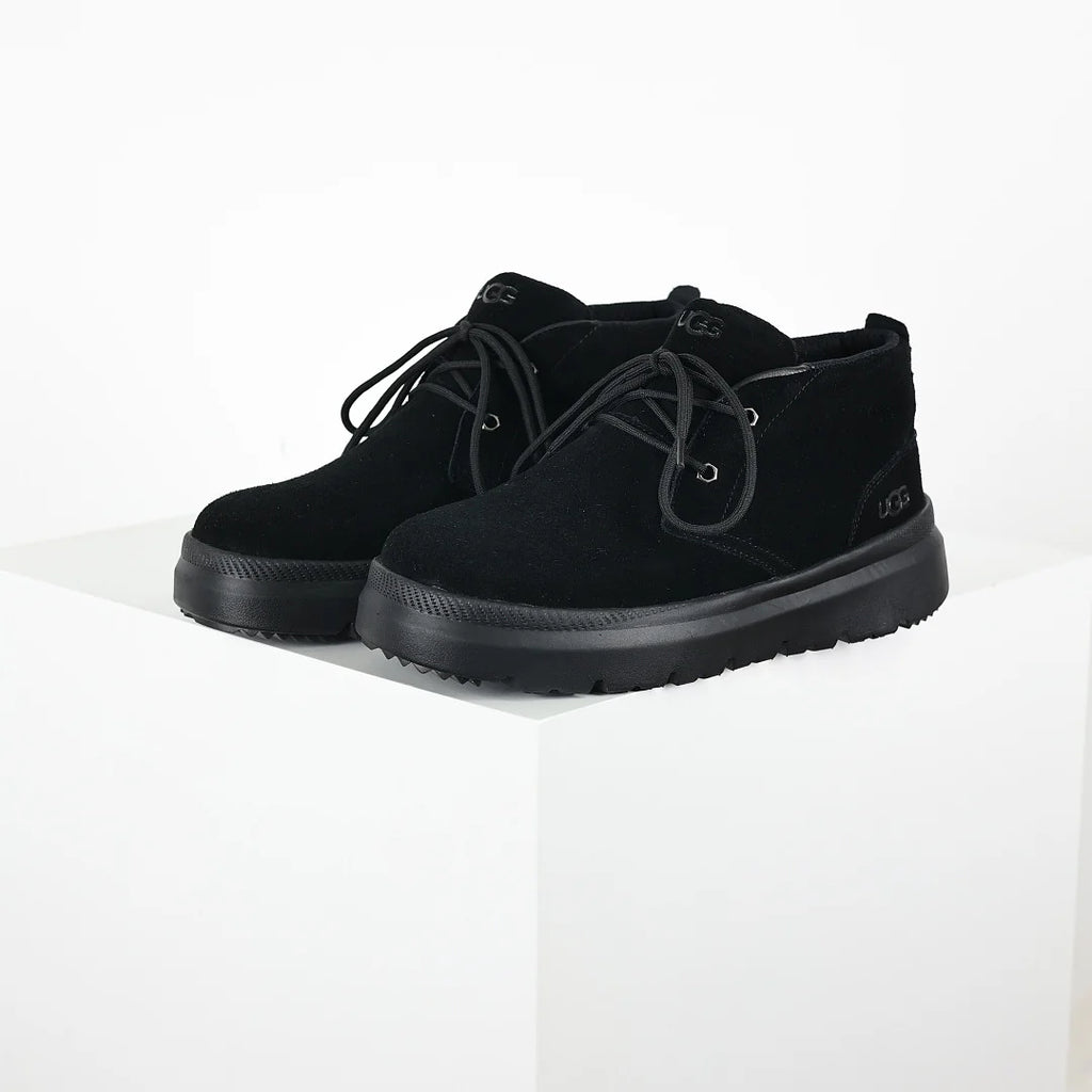 UGG Burleigh Chukka Boot – Black | Warm-Lined Men's Lace-Up Suede Winter Boot