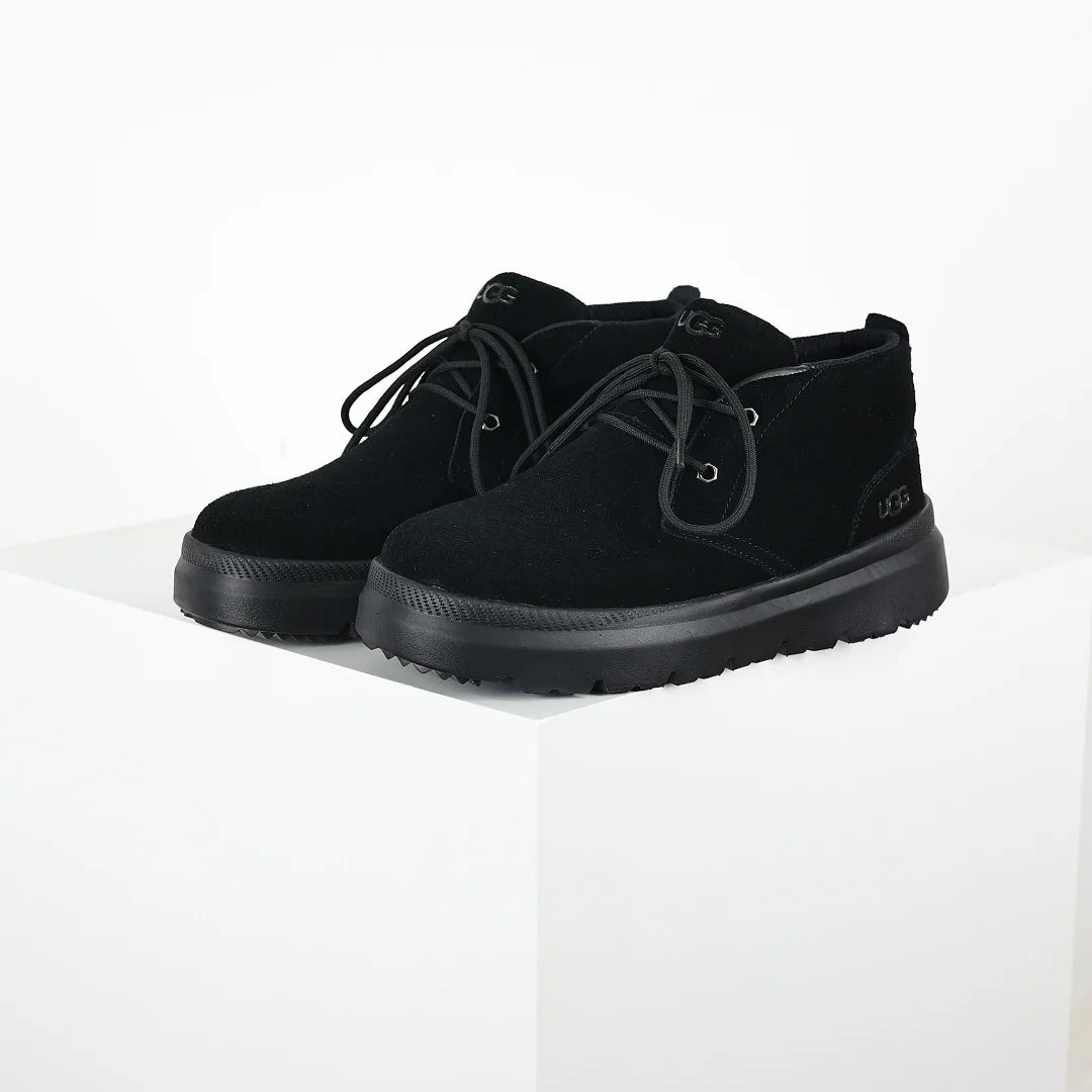 UGG Burleigh Chukka Boot – Black | Warm-Lined Men's Lace-Up Suede Winter Boot