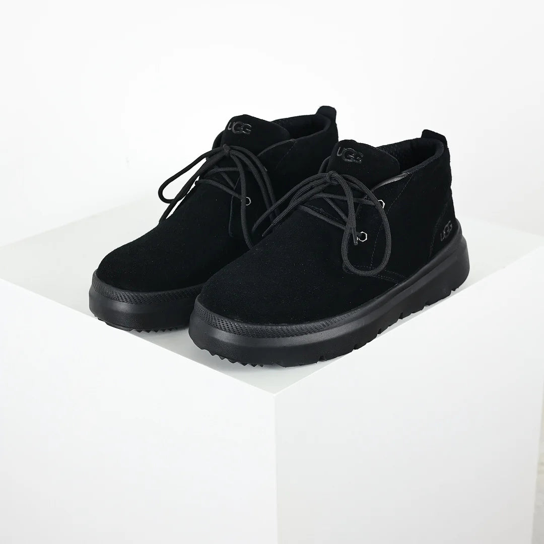 UGG Burleigh Chukka Boot – Black | Warm-Lined Men's Lace-Up Suede Winter Boot