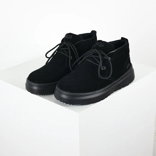UGG Burleigh Chukka Boot – Black | Warm-Lined Men's Lace-Up Suede Winter Boot