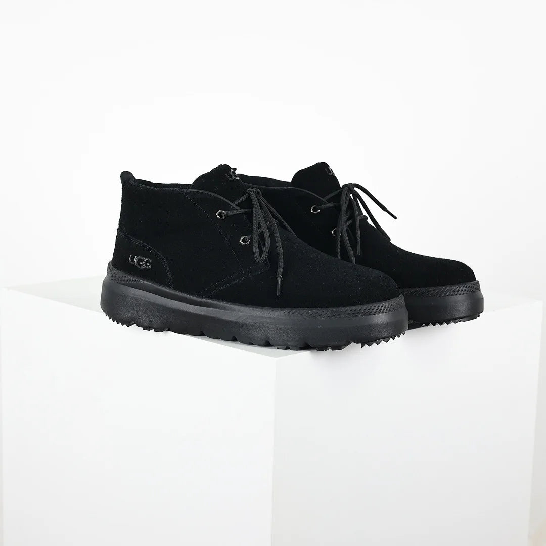 UGG Burleigh Chukka Boot – Black | Warm-Lined Men's Lace-Up Suede Winter Boot