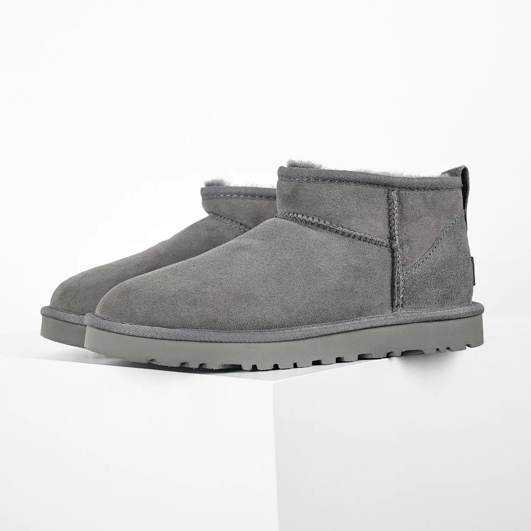 UGG Classic Ultra Mini Boot – Grey | Shearling-Lined Women's Ankle Boot