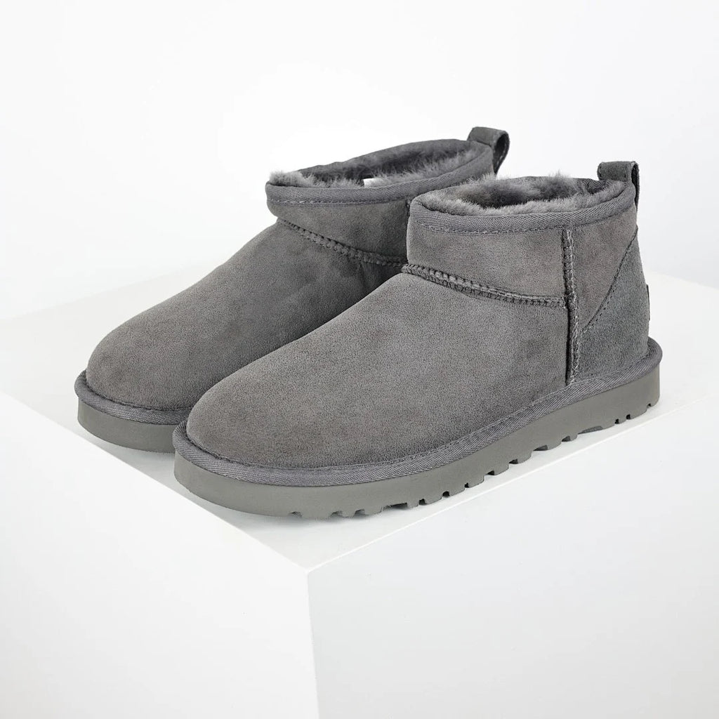 UGG Classic Ultra Mini Boot – Grey | Shearling-Lined Women's Ankle Boot