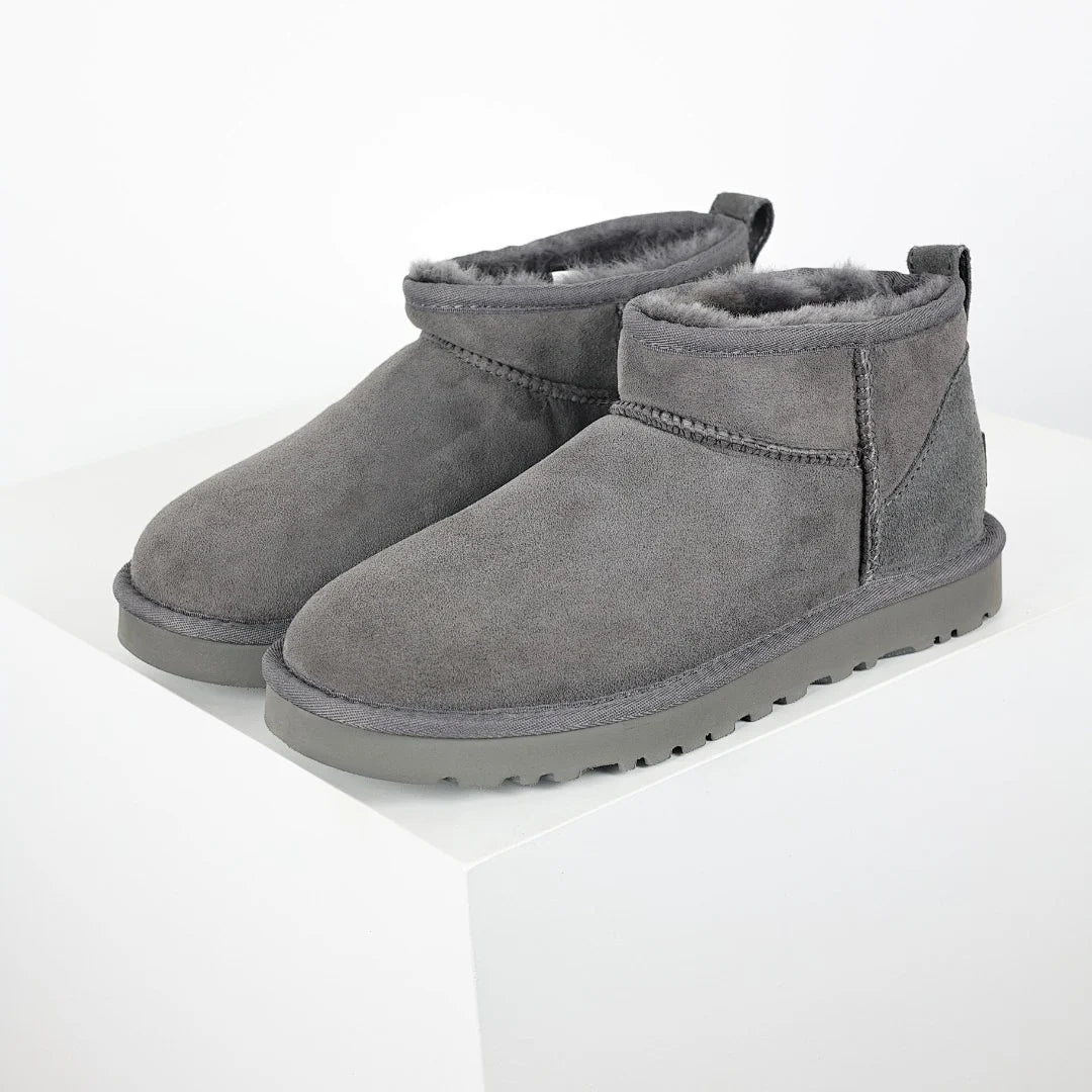 UGG Classic Ultra Mini Boot – Grey | Shearling-Lined Women's Ankle Boot