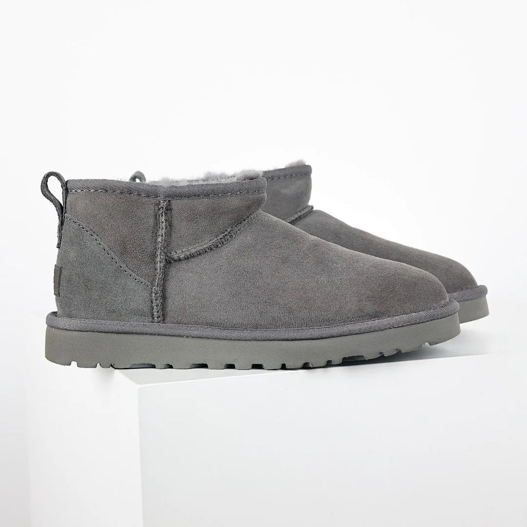 UGG Classic Ultra Mini Boot – Grey | Shearling-Lined Women's Ankle Boot