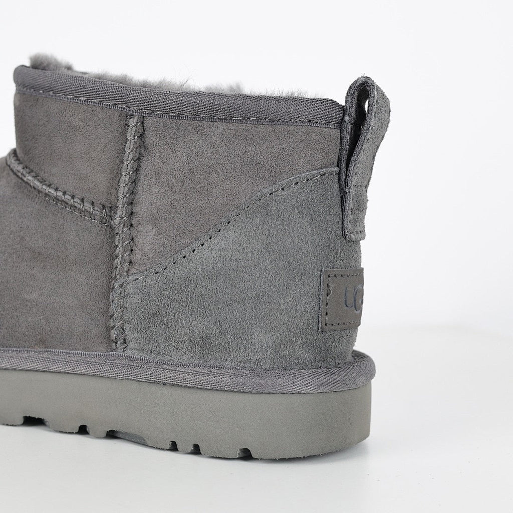 UGG Classic Ultra Mini Boot – Grey | Shearling-Lined Women's Ankle Boot
