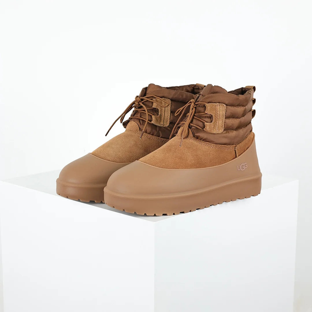 UGG Mini Lace-Up Weather Boot – Chestnut | Warm-Lined Unisex Winter Boot