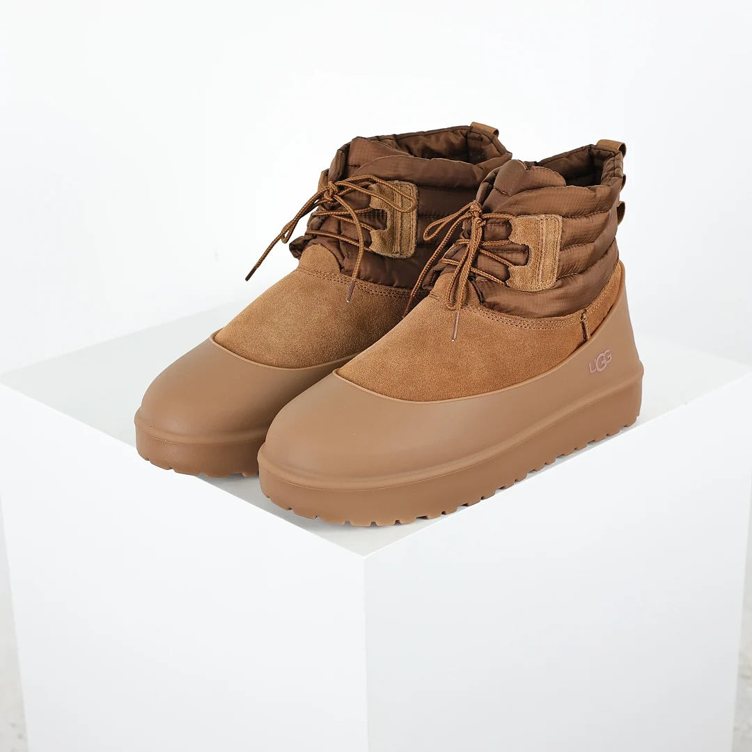 UGG Mini Lace-Up Weather Boot – Chestnut | Warm-Lined Unisex Winter Boot