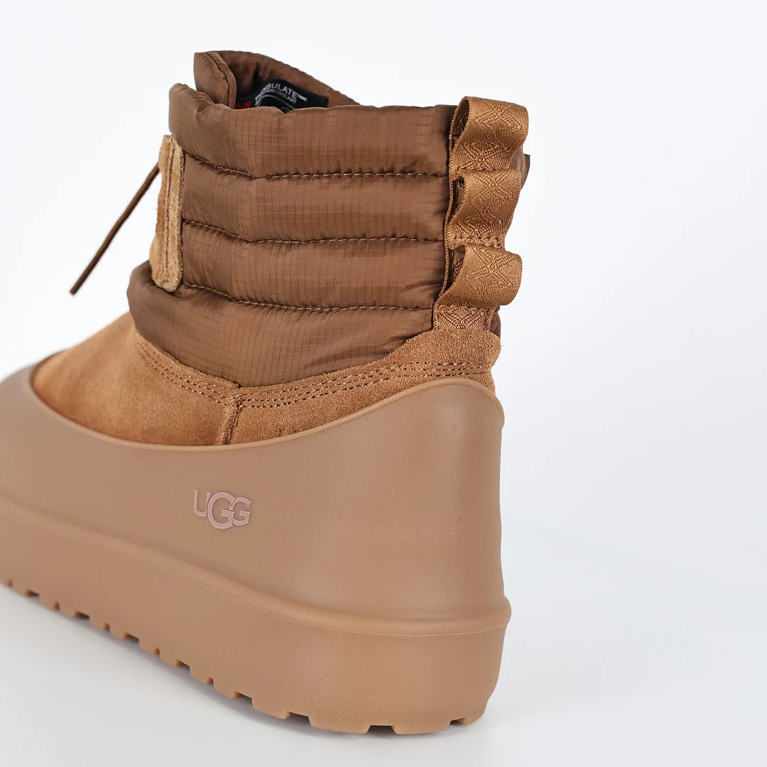 UGG Mini Lace-Up Weather Boot – Chestnut | Warm-Lined Unisex Winter Boot