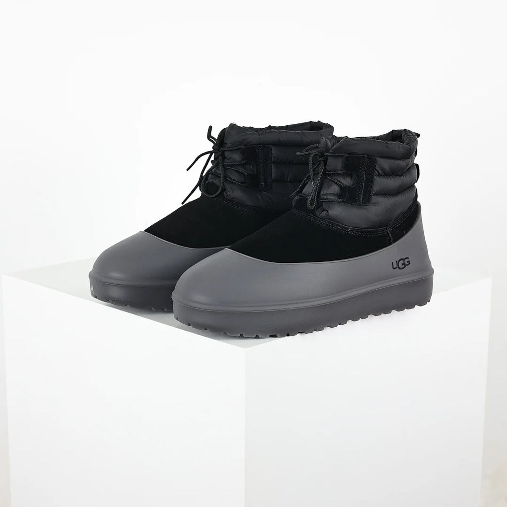 UGG Mini Lace-Up Weather Boot – Black | Warm-Lined Unisex Winter Boot with Shell Toe