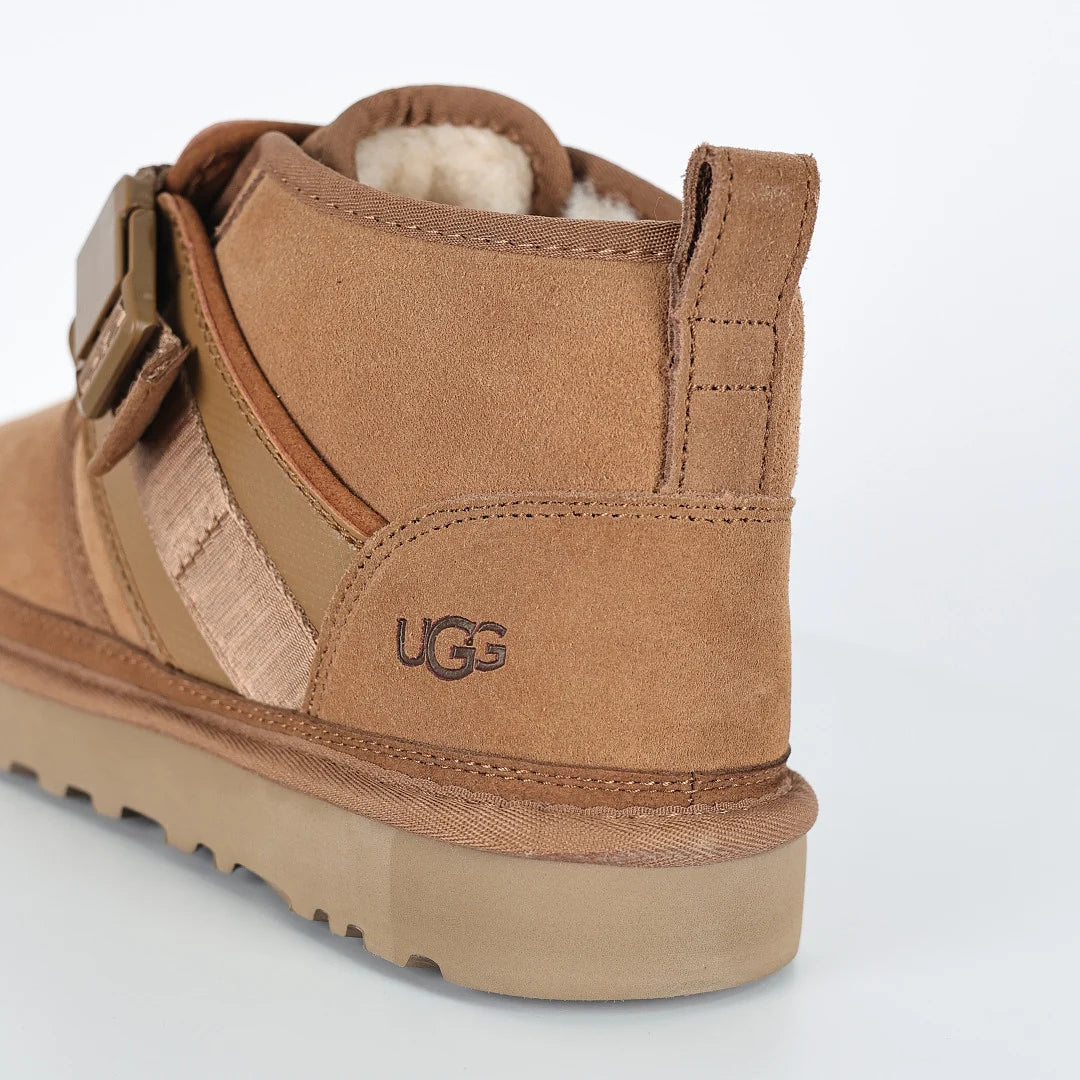 UGG Neumel Snapdown Boot – Chestnut | Shearling-Lined Men's Ankle Boot with Logo Strap