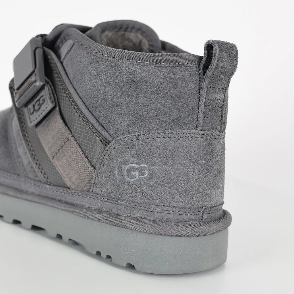 UGG Neumel Snapback Boot – Grey | Hook-and-Loop Strap Men's Chukka with Shearling Lining