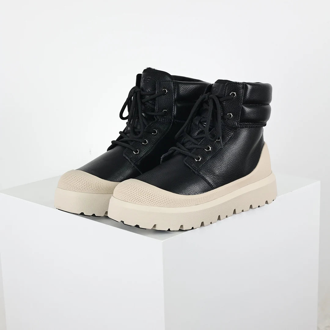 UGG Neumel Weather Hybrid Men's Lace-Up Boot – Black & Cream