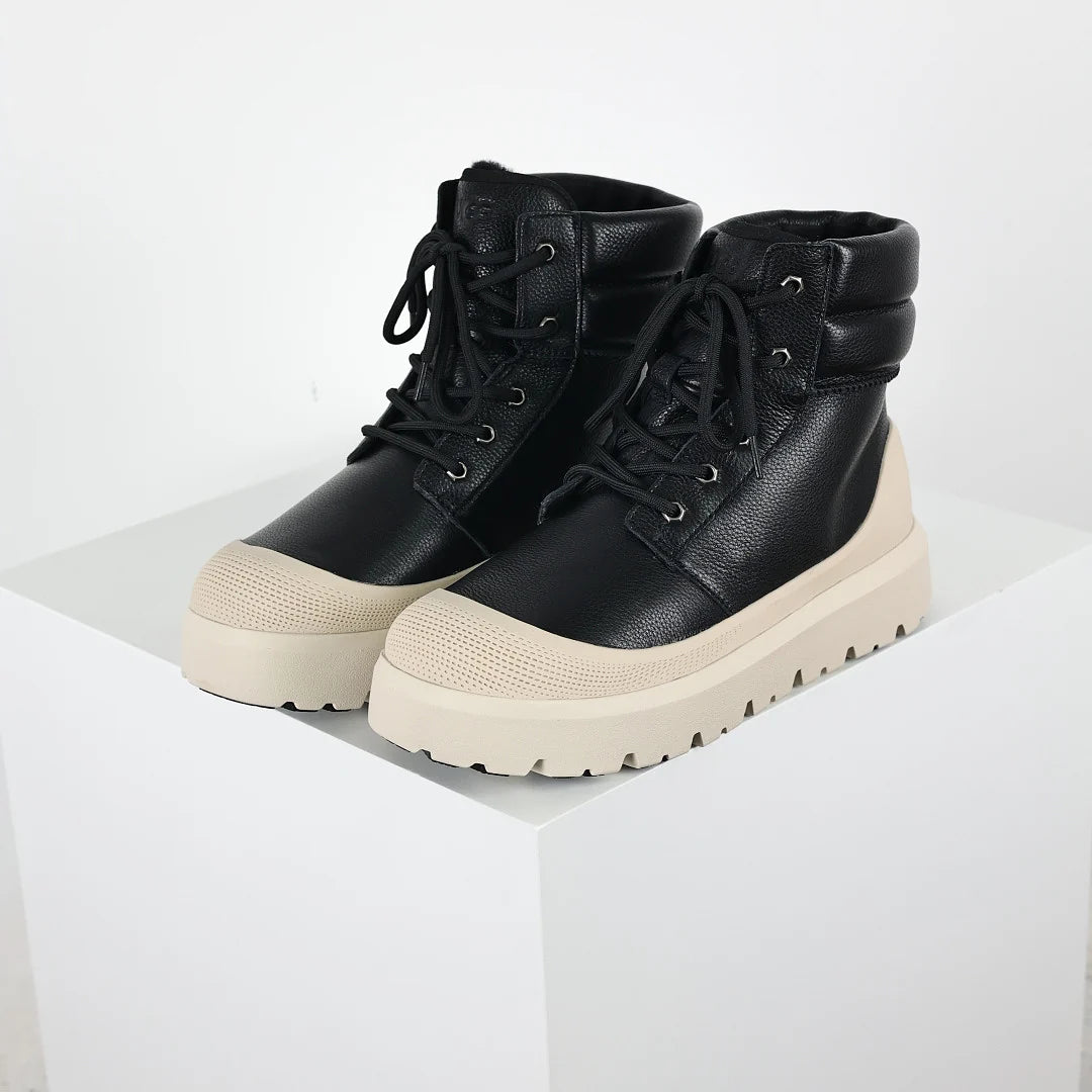 UGG Neumel Weather Hybrid Men's Lace-Up Boot – Black & Cream