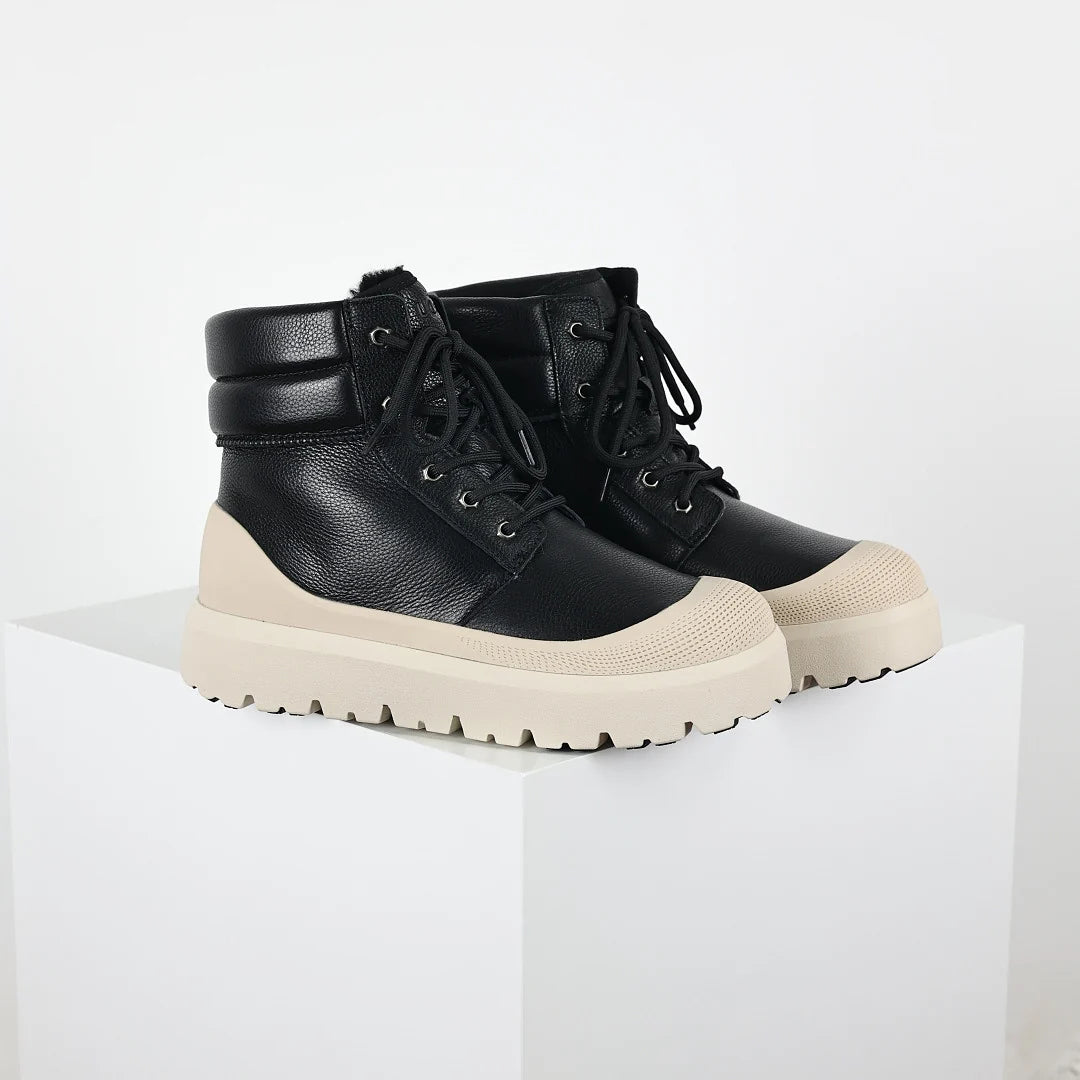 UGG Neumel Weather Hybrid Men's Lace-Up Boot – Black & Cream