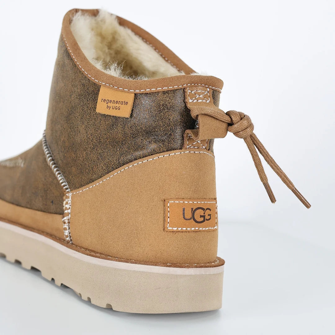 UGG Platform Short Snow Boot – Chunky Sole, Warm-Lined Men's Winter Boot