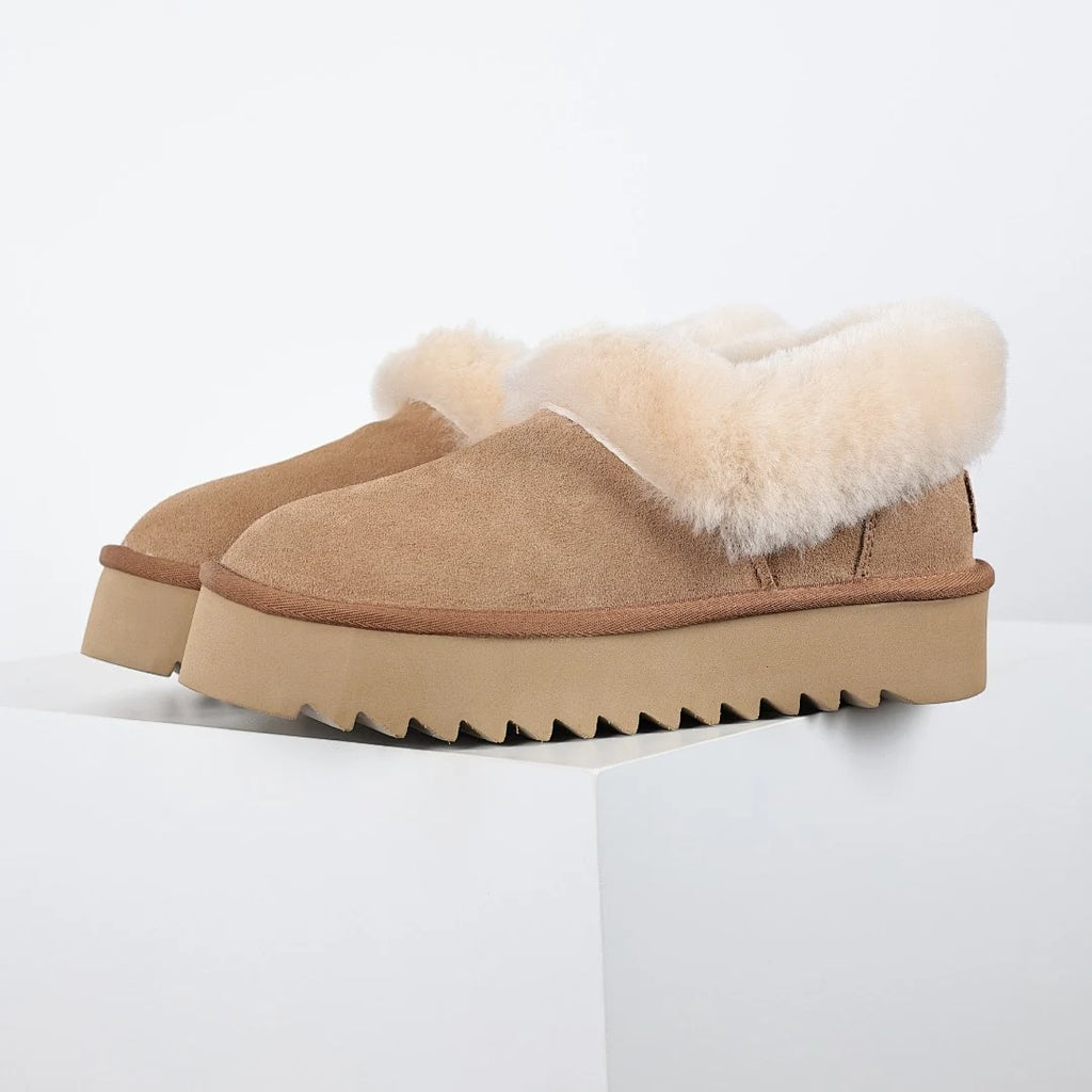 UGG Classic Ultra Mini Platform Boot – Chestnut | Overflowing Shearling-Cuff Women's Platform Ankle Boot