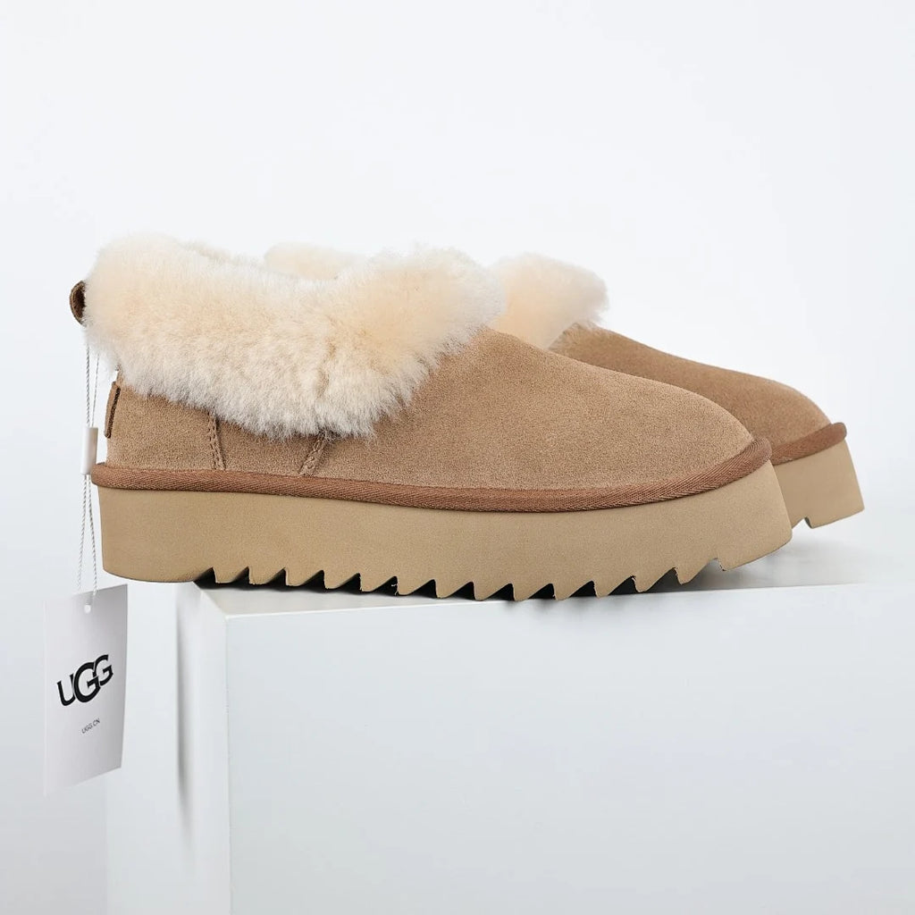 UGG Classic Ultra Mini Platform Boot – Chestnut | Overflowing Shearling-Cuff Women's Platform Ankle Boot