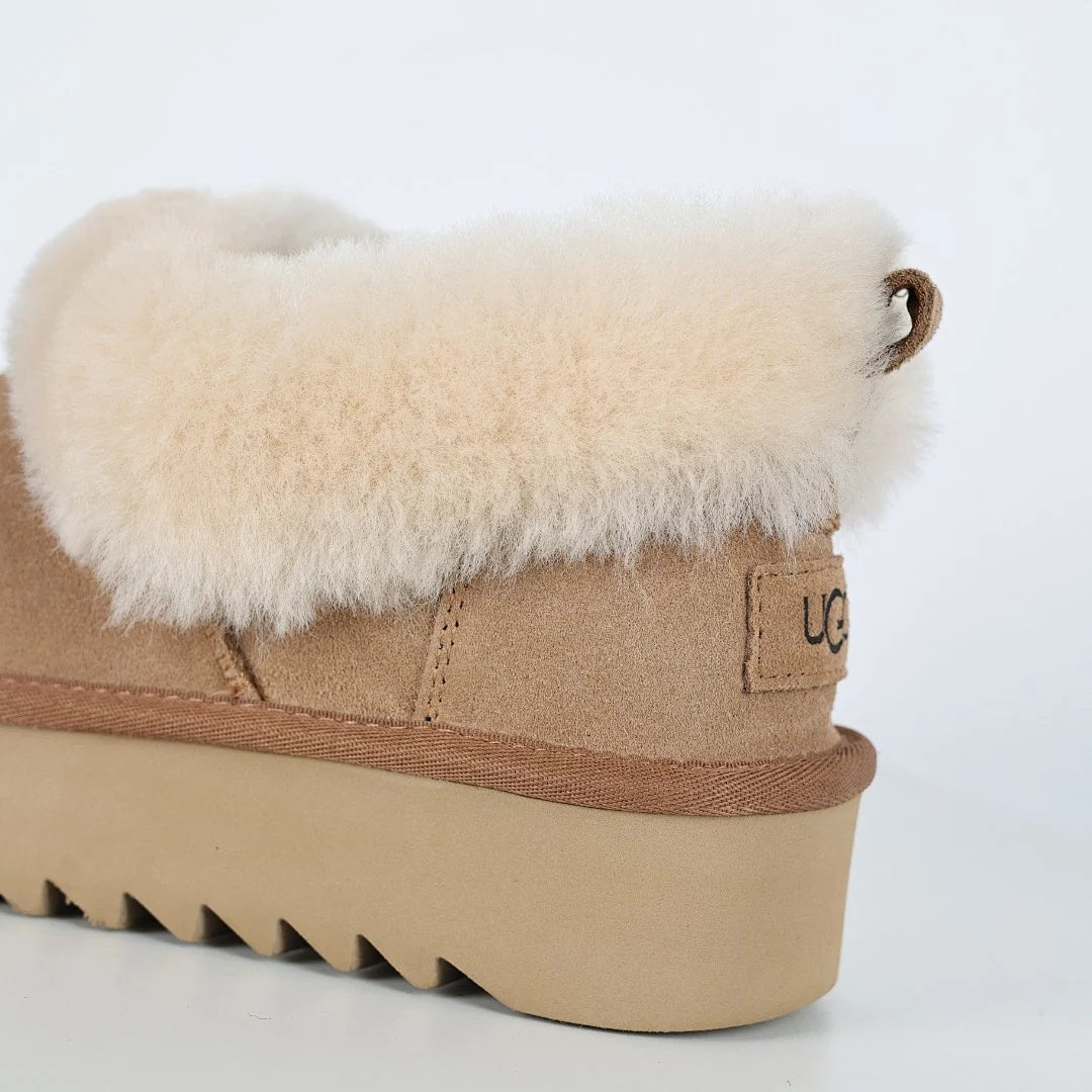 UGG Classic Ultra Mini Platform Boot – Chestnut | Overflowing Shearling-Cuff Women's Platform Ankle Boot
