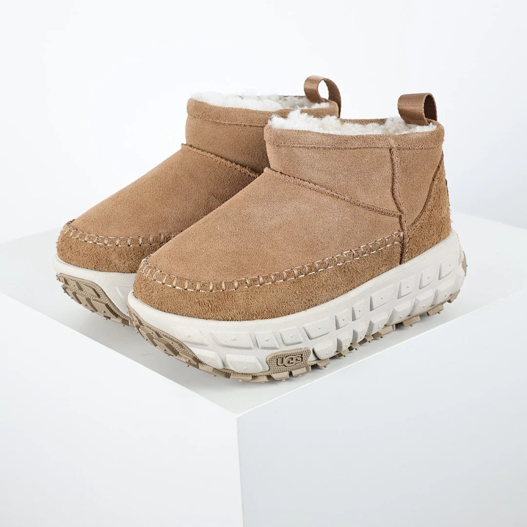 UGG Moc-Toe Platform Mini Boot – Chestnut | 5cm Chunky Sole Women's Shearling Boot