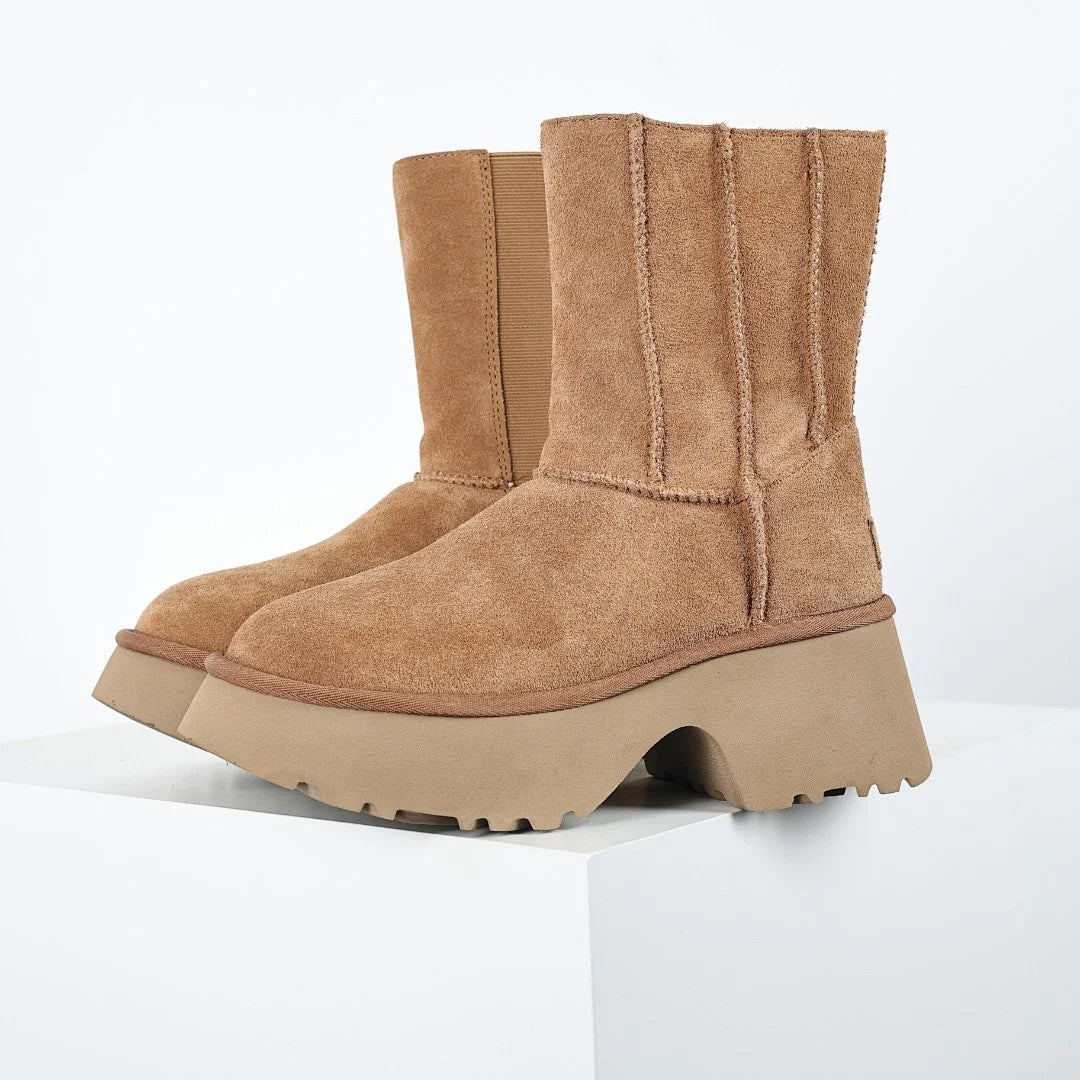 UGG Neumel Platform Chelsea Boot – Chestnut | Twin-Gusset Rough-Out Women's Platform Boot