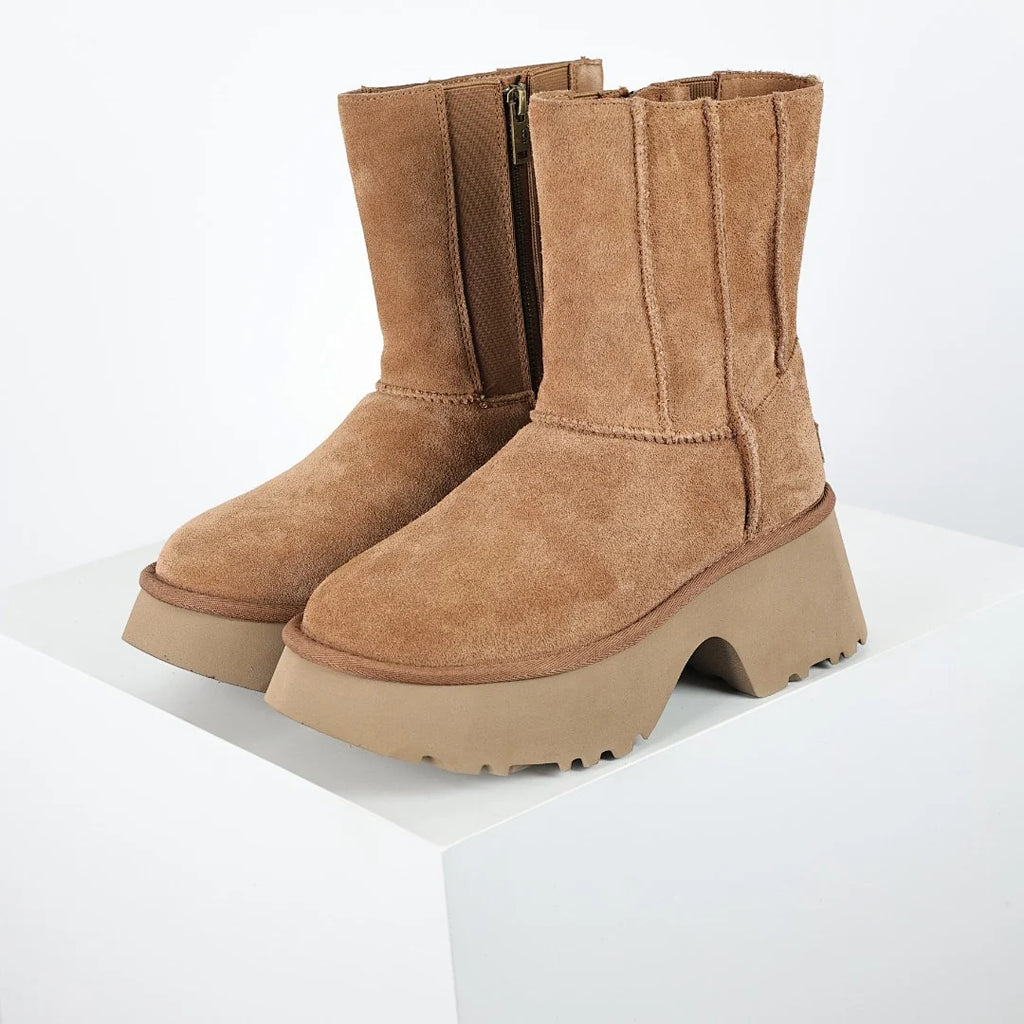 UGG Neumel Platform Chelsea Boot – Chestnut | Twin-Gusset Rough-Out Women's Platform Boot