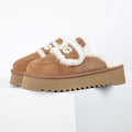 UGG Funkette Platform Slipper – Chestnut | Shearling UGG Letter Appliqué Women's Platform Slip-On