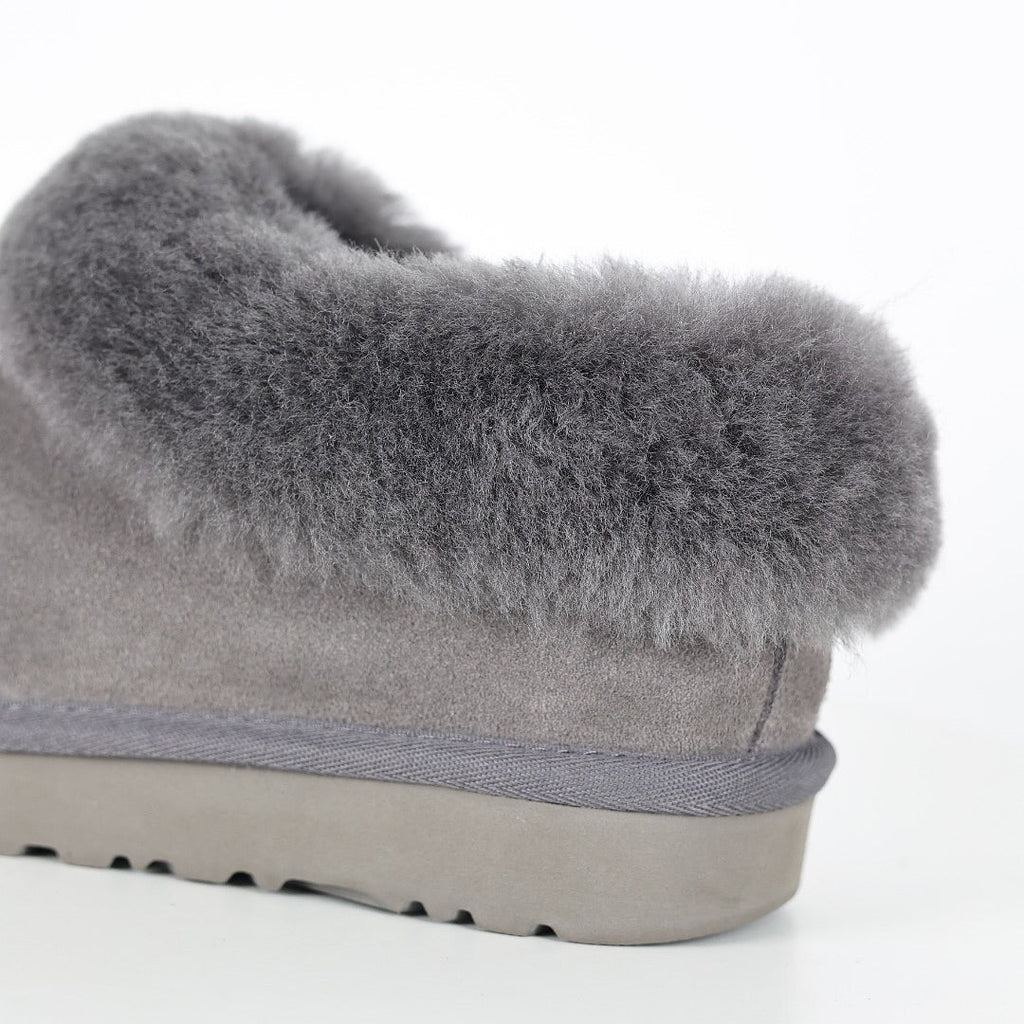 UGG Tazz Slipper – Grey | Shearling-Lined Women's Moc-Toe Slip-On