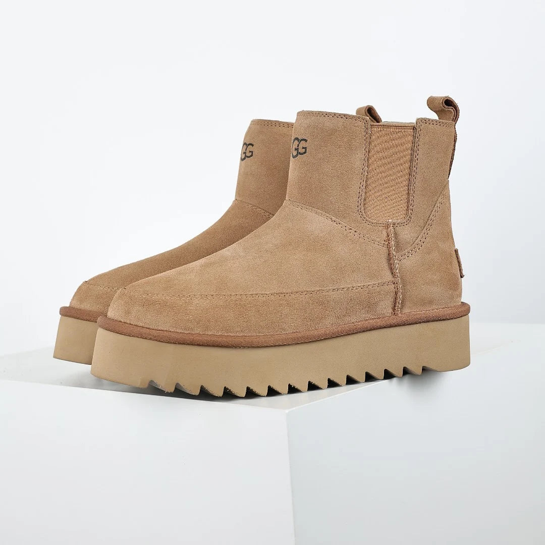 UGG Neumel Platform Chelsea Boot – Chestnut | 3cm Sawtooth Platform Women's Ankle Boot