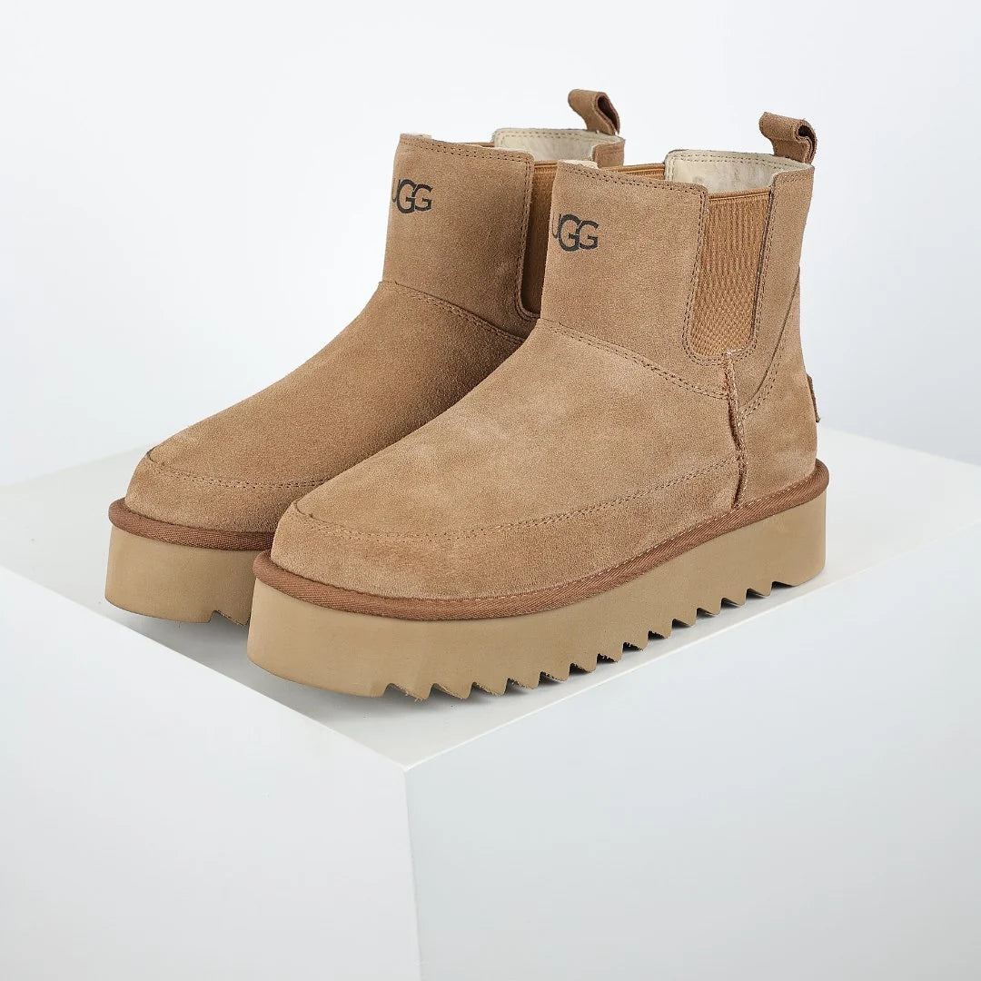 UGG Neumel Platform Chelsea Boot – Chestnut | 3cm Sawtooth Platform Women's Ankle Boot