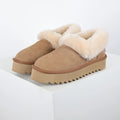 UGG Classic Mini Platform Boot – Chestnut | Fluffy Shearling Collar Women's Warm-Lined Boot