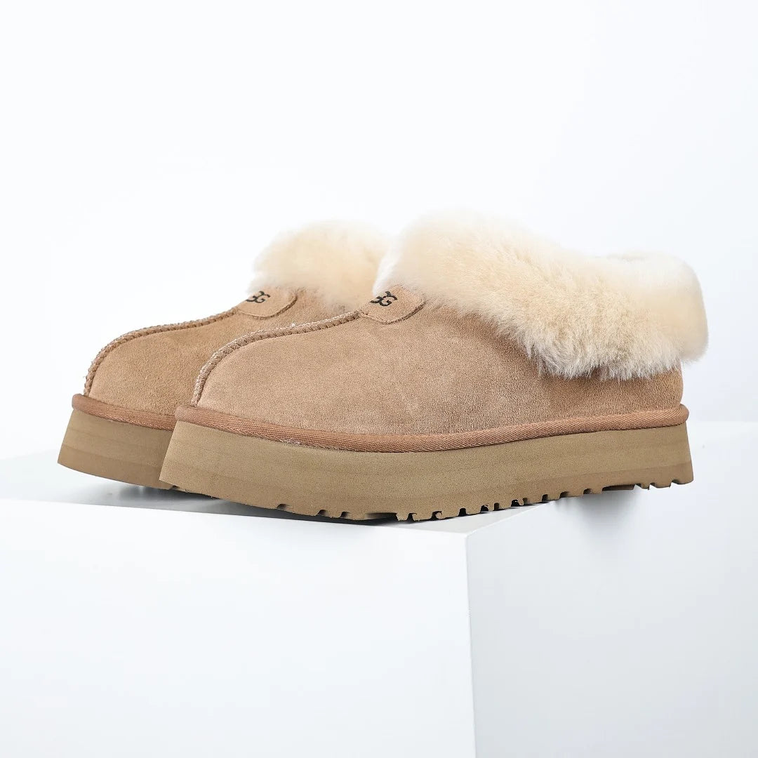 UGG Tazz Platform Slipper – Chestnut | Billowing Shearling-Cuff Women's Platform Slip-On