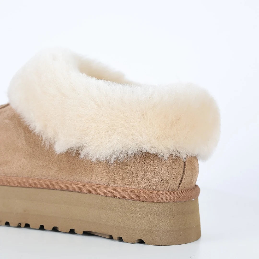 UGG Tazz Platform Slipper – Chestnut | Billowing Shearling-Cuff Women's Platform Slip-On