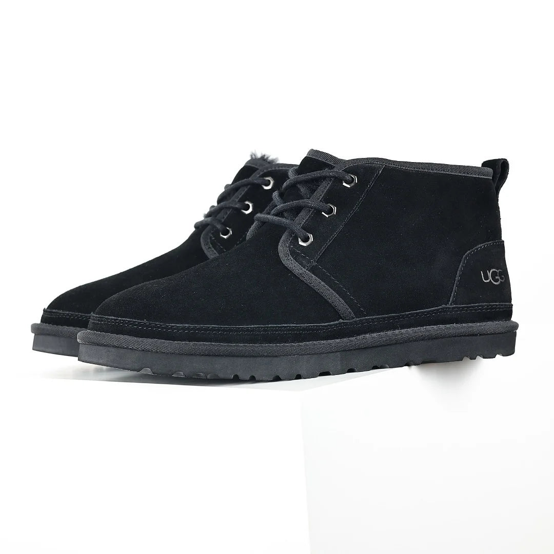 UGG Neumel Chukka Boot – Black | Warm-Lined Unisex Lace-Up Suede Boot