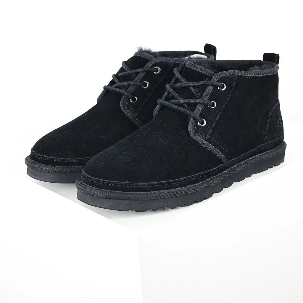 UGG Neumel Chukka Boot – Black | Warm-Lined Unisex Lace-Up Suede Boot
