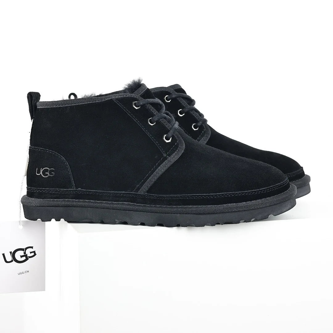 UGG Neumel Chukka Boot – Black | Warm-Lined Unisex Lace-Up Suede Boot