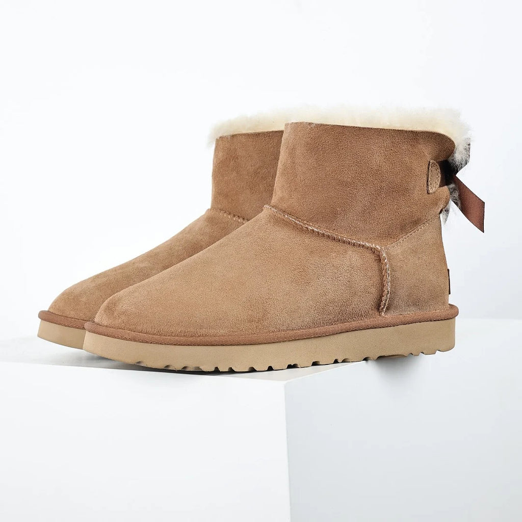 UGG Bailey Bow Mini Ankle Boot – Shearling-Lined Women's Winter Boot