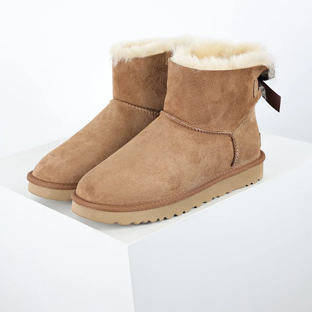 UGG Bailey Bow Mini Ankle Boot – Shearling-Lined Women's Winter Boot
