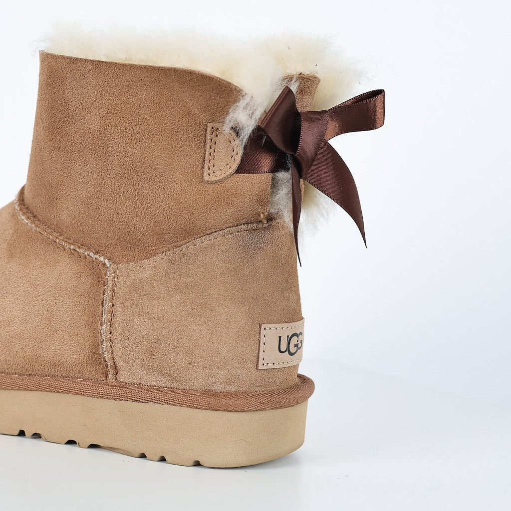 UGG Bailey Bow Mini Ankle Boot – Shearling-Lined Women's Winter Boot