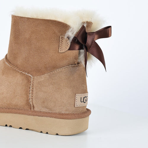 UGG Bailey Bow Mini Ankle Boot – Shearling-Lined Women's Winter Boot
